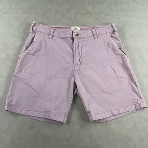 Marine Layer Shorts Mens 33 Purple Chino‎ 7" Inseam Organic Cotton Casual Summer